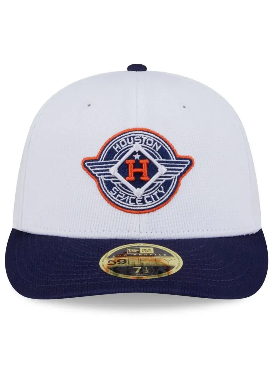 New Era Мужская белая/темно-синяя бейсболка Houston Astros 2025 City Connect Batting Practice Low — изображение 2 из 5