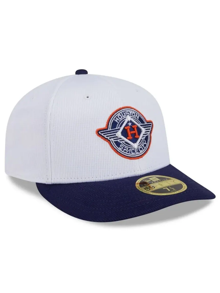 New Era Мужская белая/темно-синяя бейсболка Houston Astros 2025 City Connect Batting Practice Low — изображение 3 из 5