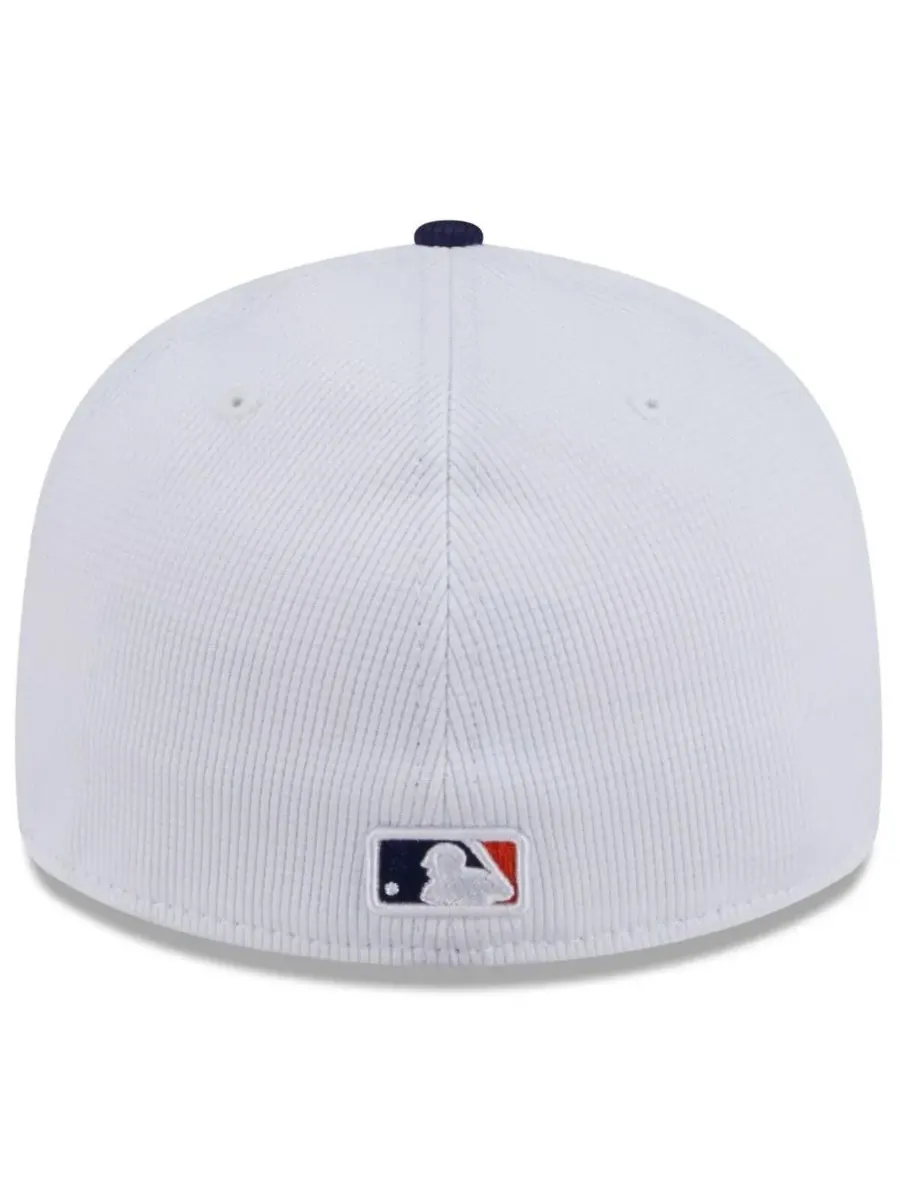 New Era Мужская белая/темно-синяя бейсболка Houston Astros 2025 City Connect Batting Practice Low — изображение 4 из 5