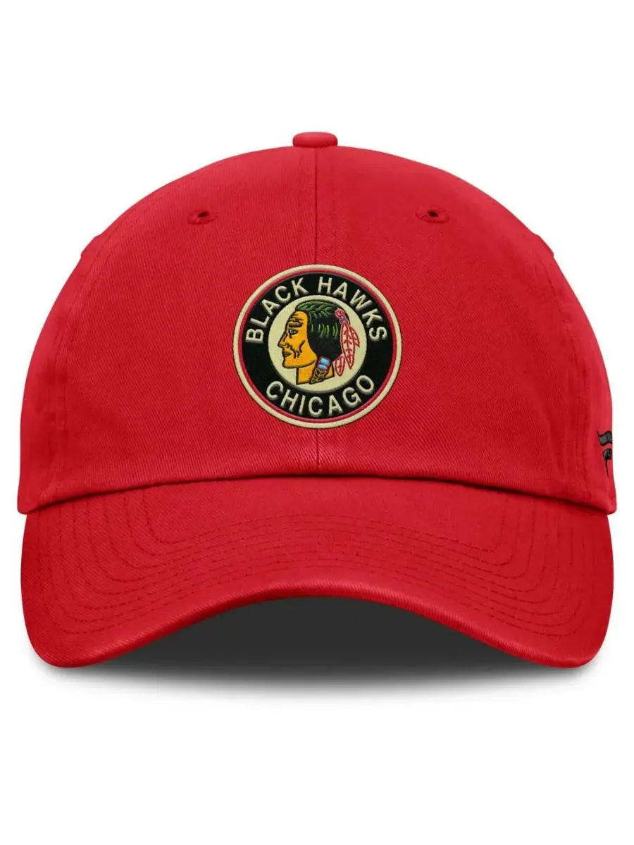 Fanatics Мужская красная регулируемая кепка Chicago Blackhawks из коллекции Decades — изображение 4 из 4, красный