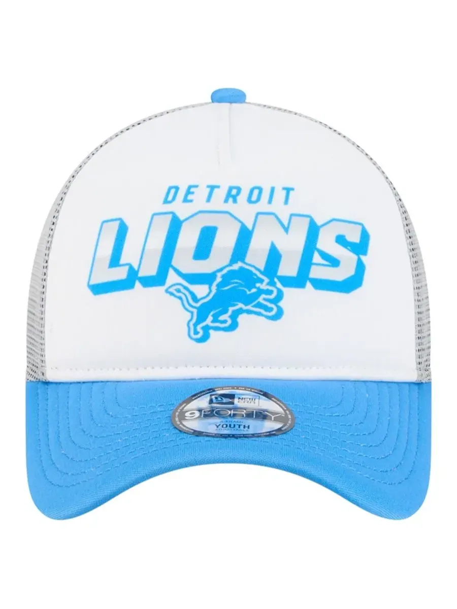 Детская кепка 9FORTY A-Frame с принтом Detroit Lions New Era — изображение 2 из 5, белый