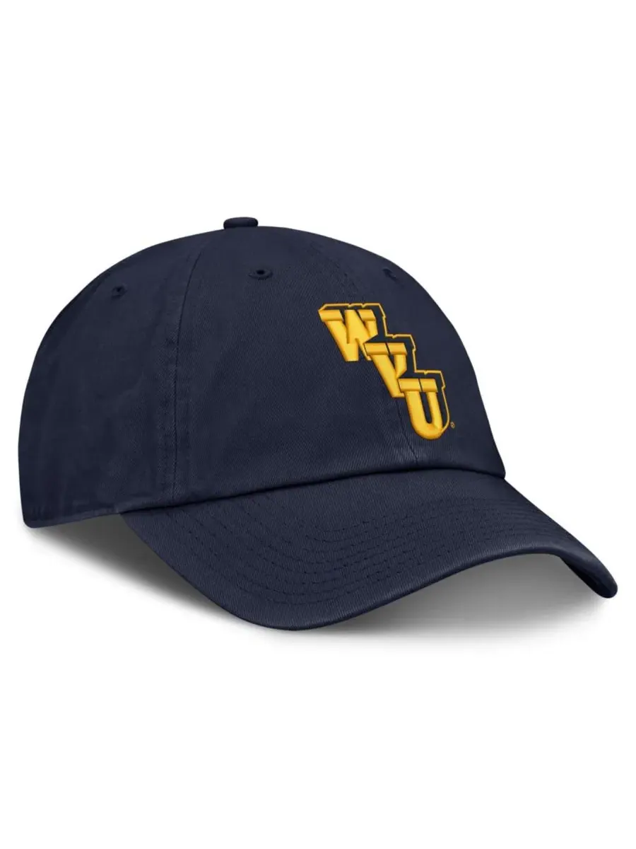 Кепка с вышивкой West Virginia Mountaineers Legacy Letter Club Nike — изображение 2 из 3, темно-синий