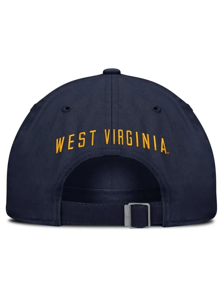 Кепка с вышивкой West Virginia Mountaineers Legacy Letter Club Nike — изображение 3 из 3, темно-синий
