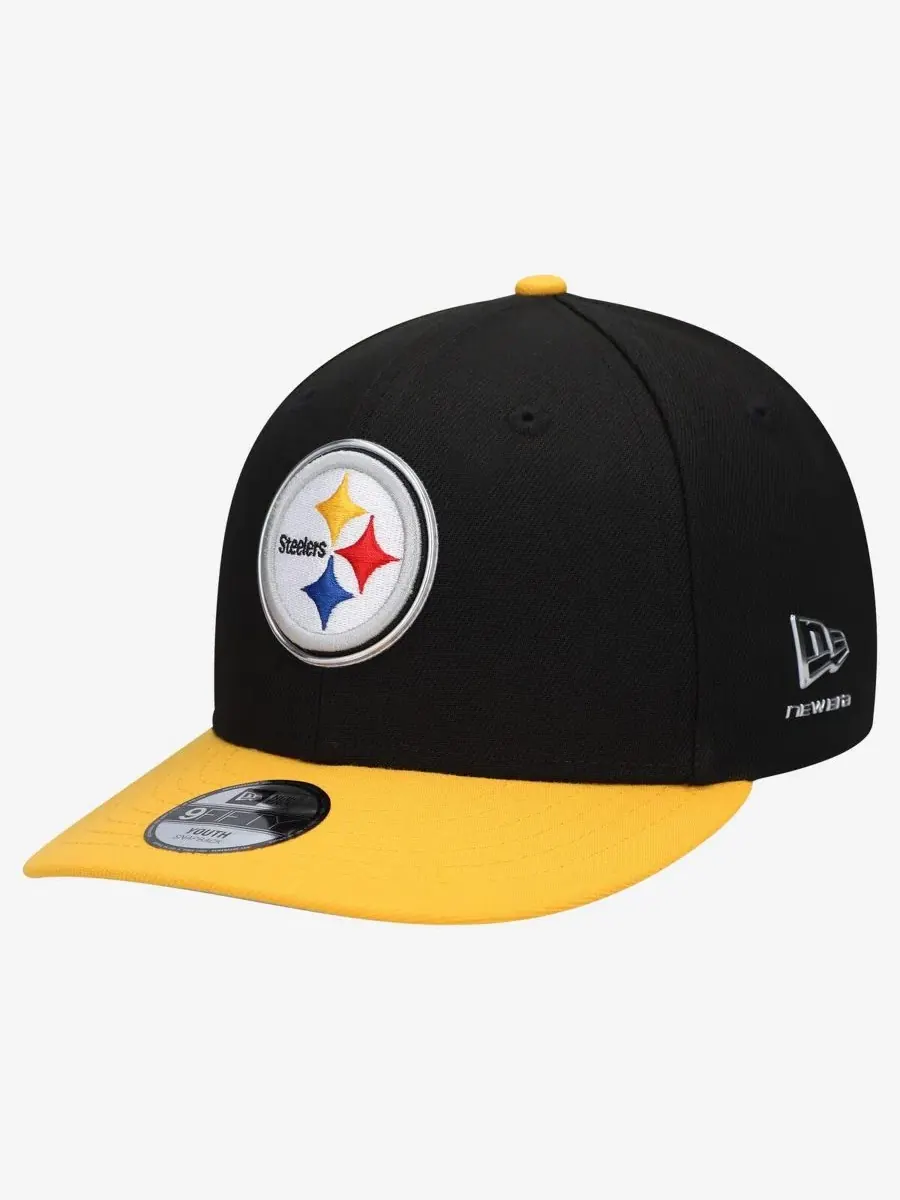 Кепка-снапбек с вышивкой и металлическим эффектом, Pittsburgh Steelers New Era — изображение 1 из 5, черный золотистый