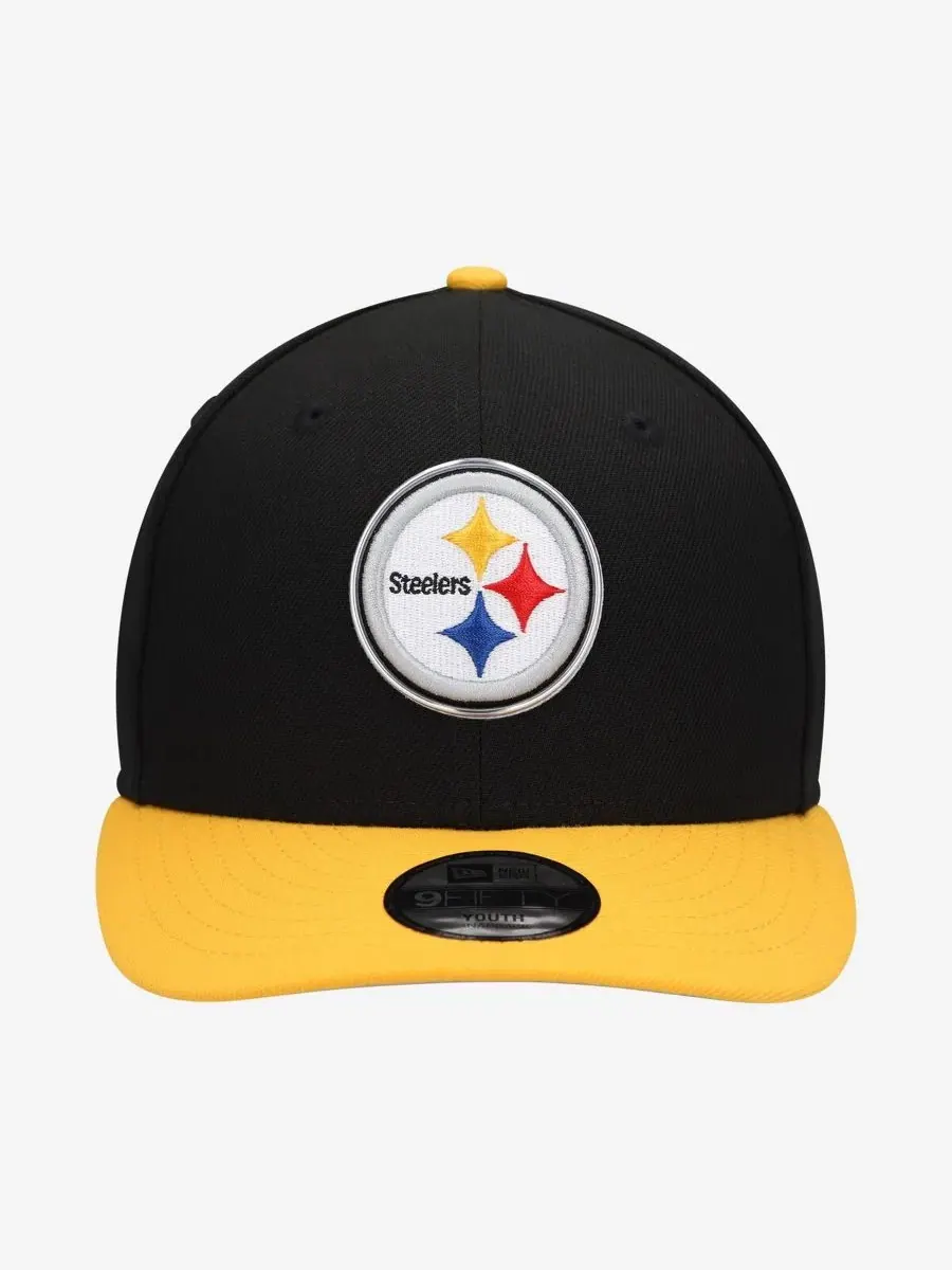 Кепка-снапбек с вышивкой и металлическим эффектом, Pittsburgh Steelers New Era — изображение 2 из 5, черный золотистый