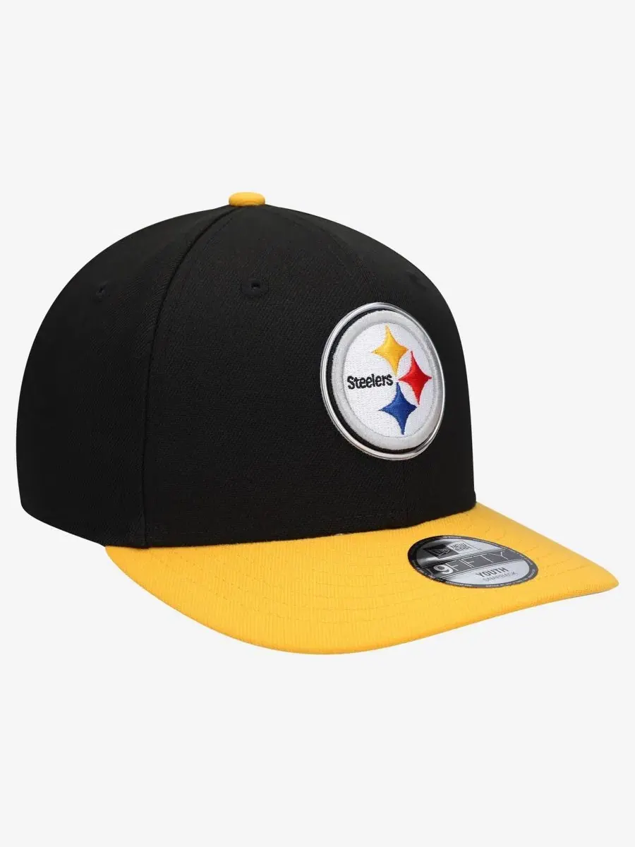 Кепка-снапбек с вышивкой и металлическим эффектом, Pittsburgh Steelers New Era — изображение 3 из 5, черный золотистый