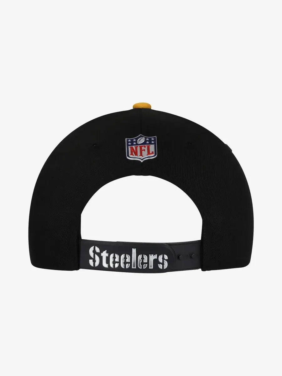 Кепка-снапбек с вышивкой и металлическим эффектом, Pittsburgh Steelers New Era — изображение 4 из 5, черный золотистый