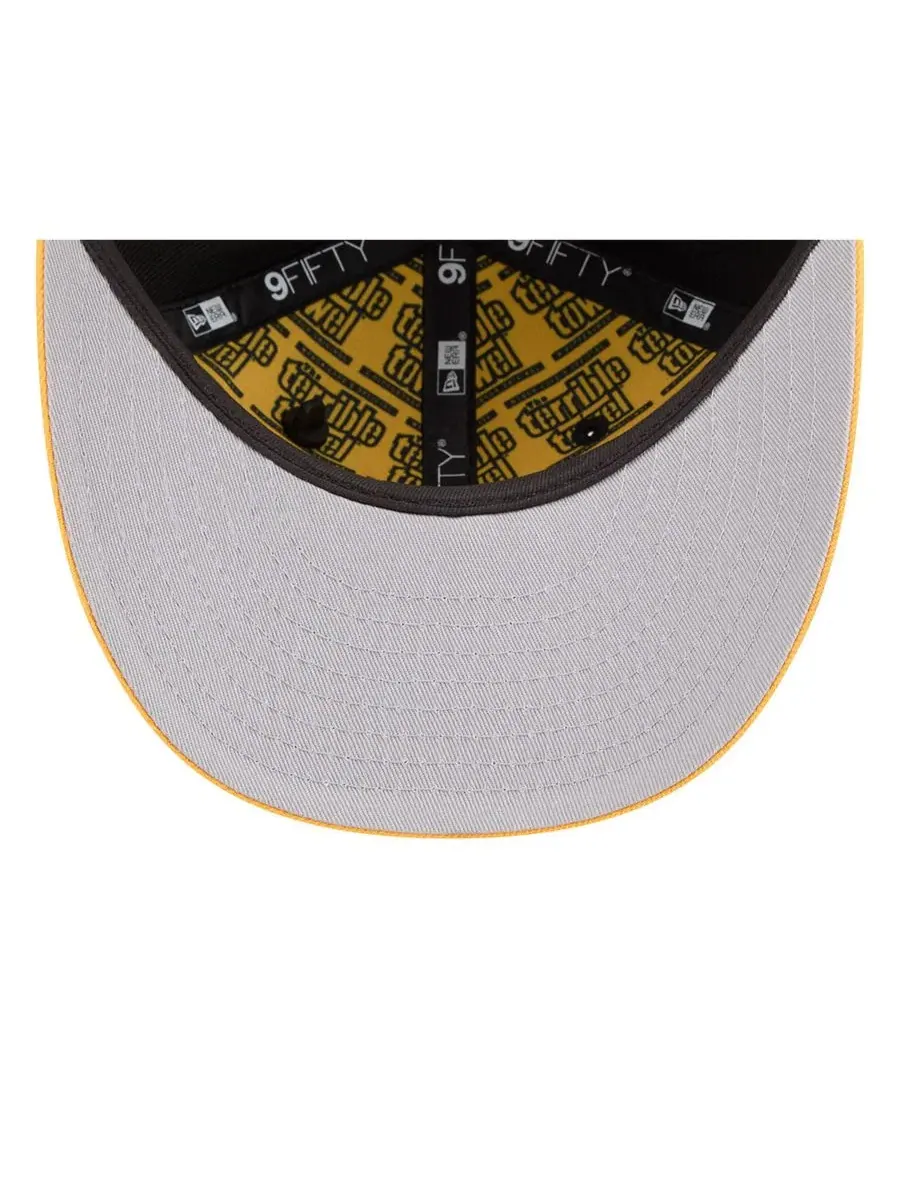 Кепка-снапбек с вышивкой и металлическим эффектом, Pittsburgh Steelers New Era — изображение 5 из 5, черный золотистый