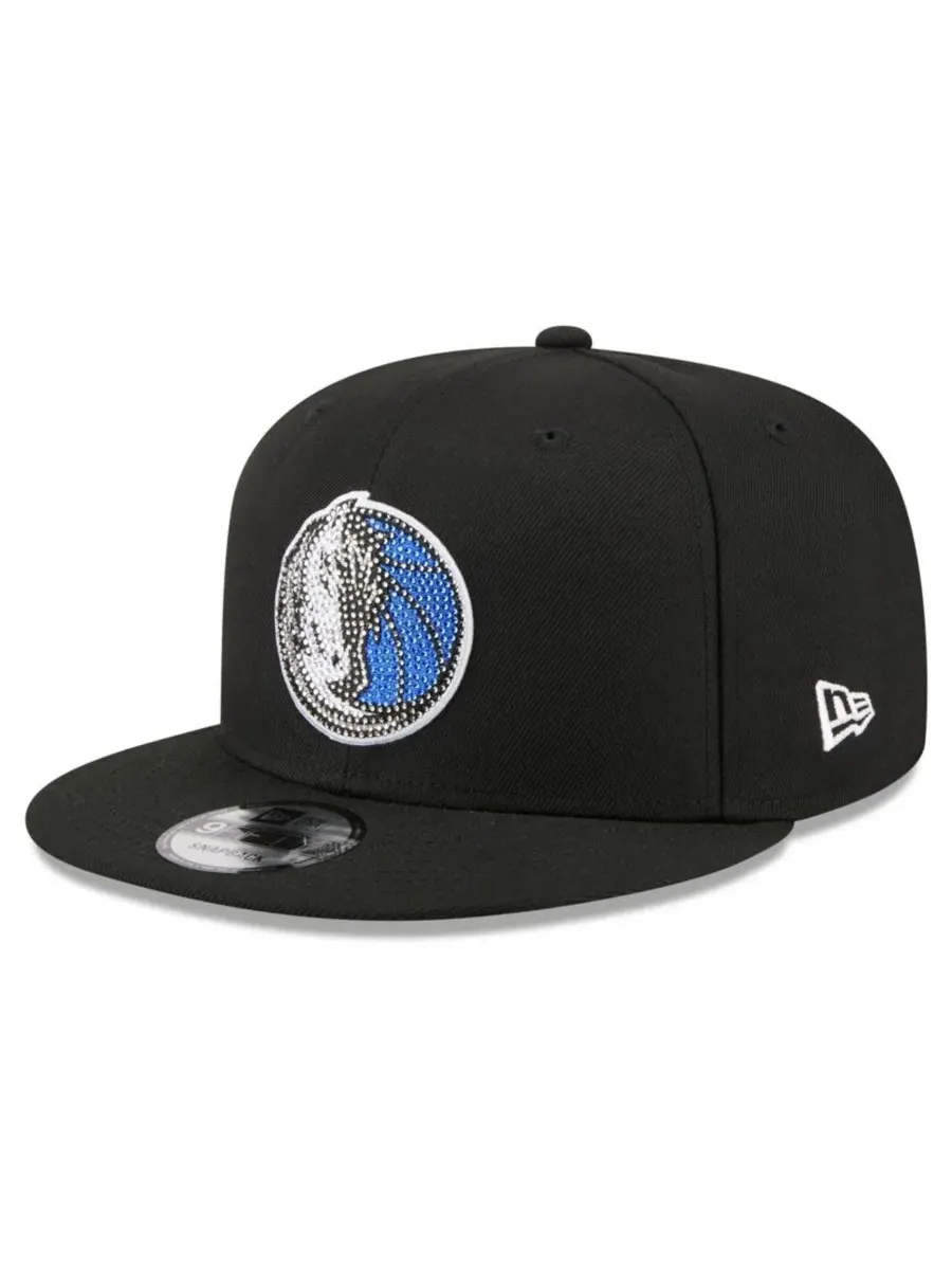 Кепка-снапбек с кристаллами Dallas Mavericks 2026 NBA Draft 9FIFTY New Era — изображение 1 из 5, черный