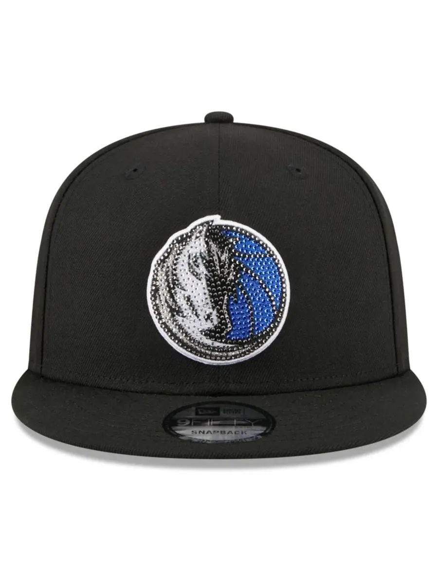 Кепка-снапбек с кристаллами Dallas Mavericks 2026 NBA Draft 9FIFTY New Era — изображение 2 из 5, черный