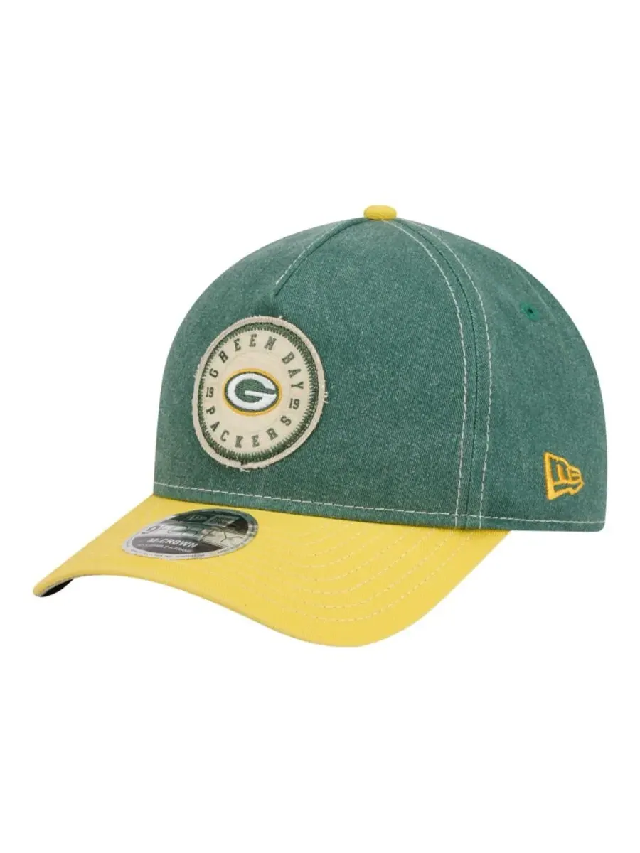 Кепка New Era 9FORTY Felt A-Frame Adjustable Hat — изображение 1 из 5, зеленый золотистый