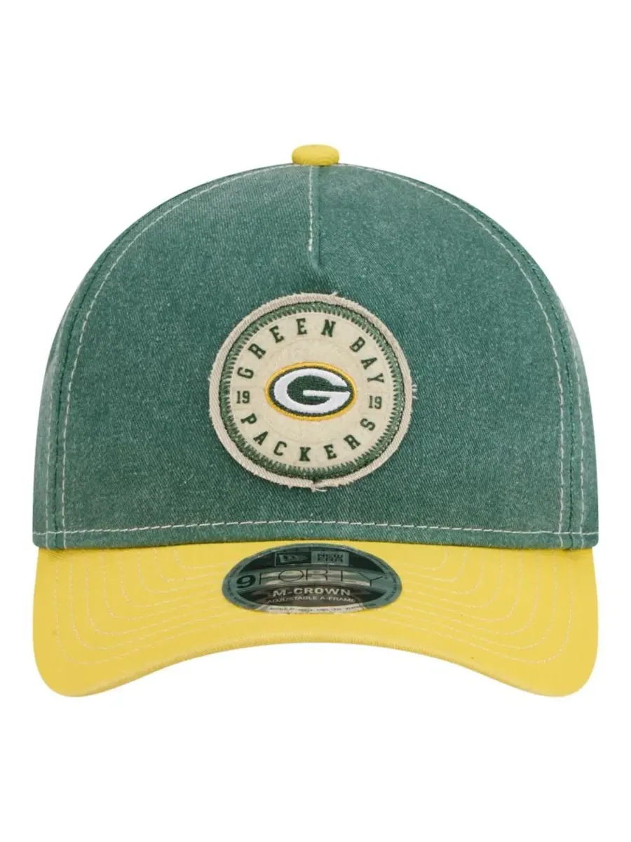 Кепка New Era 9FORTY Felt A-Frame Adjustable Hat — изображение 2 из 5, зеленый золотистый