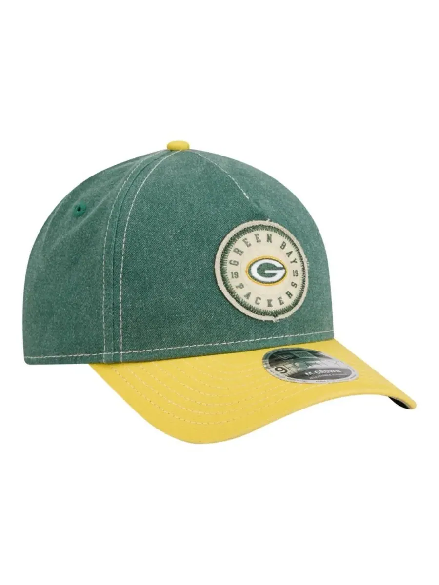 Кепка New Era 9FORTY Felt A-Frame Adjustable Hat — изображение 3 из 5, зеленый золотистый