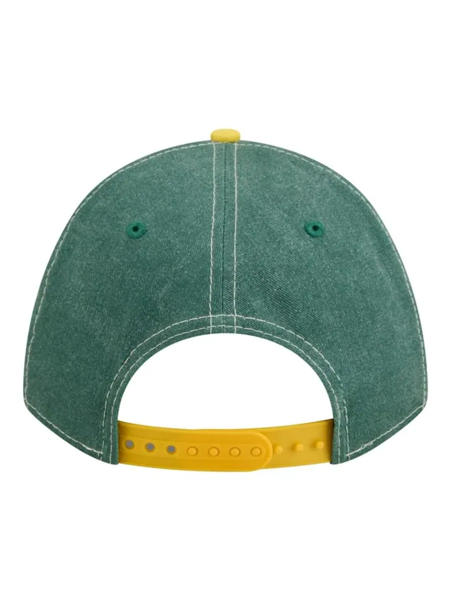 Кепка New Era 9FORTY Felt A-Frame Adjustable Hat — изображение 4 из 5, зеленый золотистый