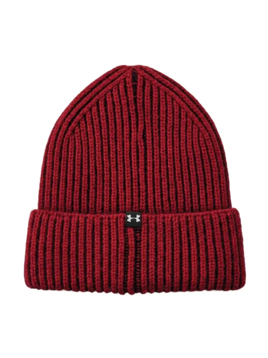 Вязаная шапка с отворотом с вышитым логотипом команды Wisconsin Badgers Under Armour — изображение 2 из 2, красный