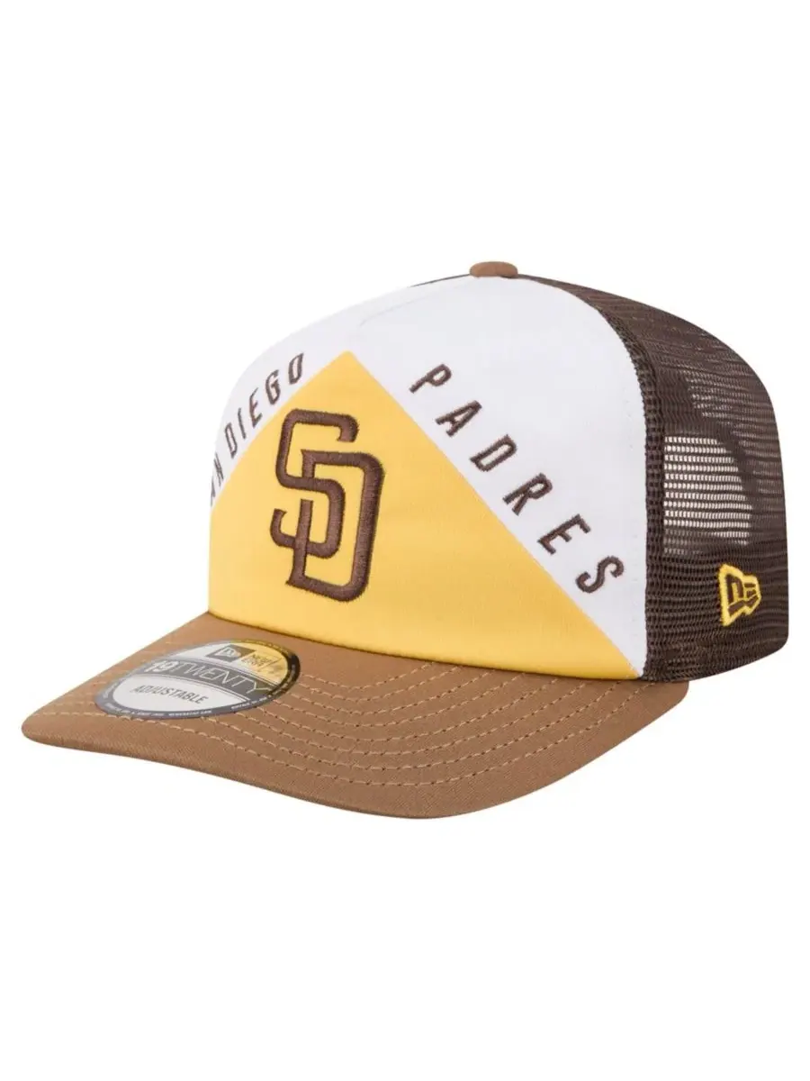 Бейсболка New Era San Diego Padres Retro Cut 19TWENTY — изображение 1 из 5, белый коричневый