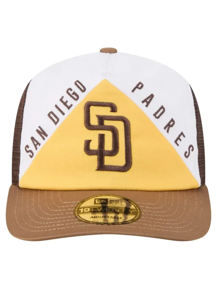 Бейсболка New Era San Diego Padres Retro Cut 19TWENTY — изображение 2 из 5, белый коричневый