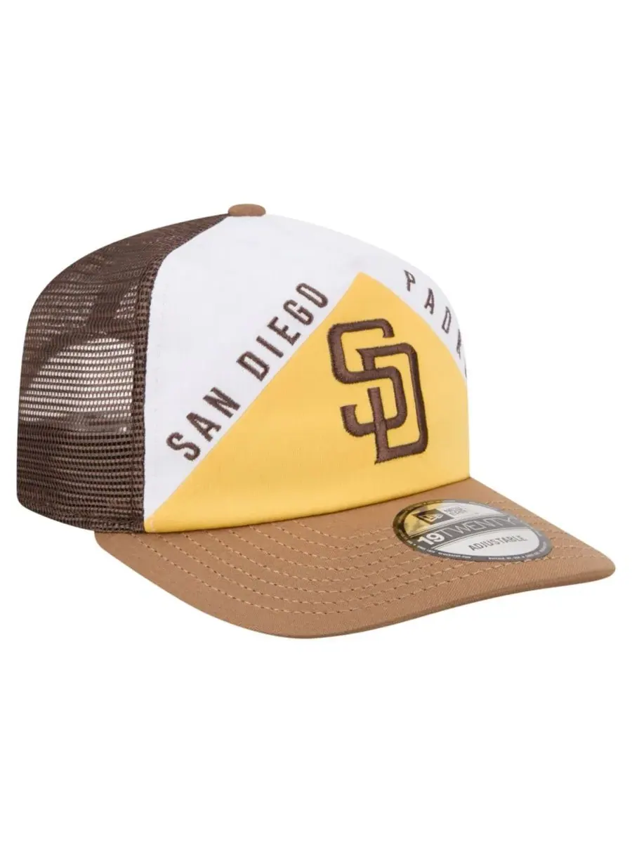 Бейсболка New Era San Diego Padres Retro Cut 19TWENTY — изображение 3 из 5, белый коричневый