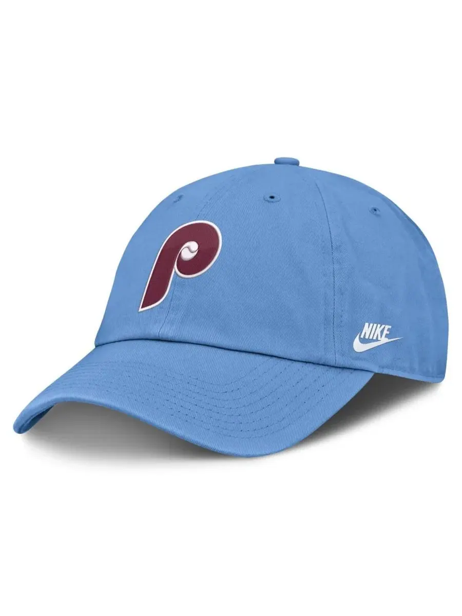Бейсболка с ретро-логотипом Philadelphia Phillies Nike — изображение 3 из 4, светлый синий