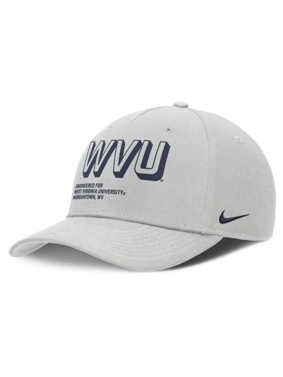 Nike Мужская серая кепка West Virginia Mountaineers 2025 Sideline Dust с регулируемой высотой и — изображение 1 из 4, серый