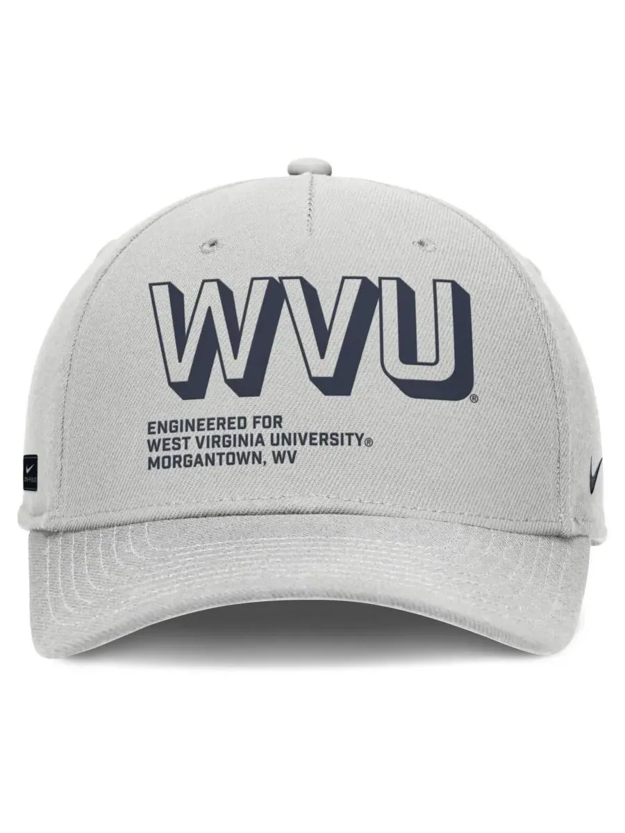 Nike Мужская серая кепка West Virginia Mountaineers 2025 Sideline Dust с регулируемой высотой и — изображение 3 из 4, серый