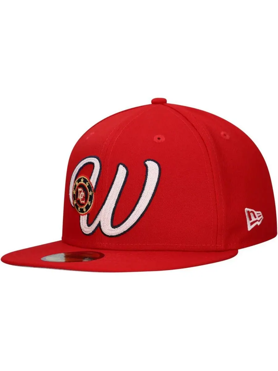 New Era Мужская красная бейсболка Washington Nationals Duo Logo 2.0 59FIFTY Fitted Hat — изображение 1 из 4, красный