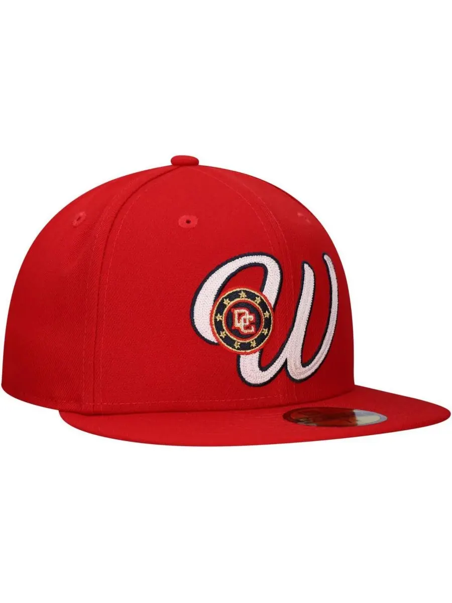 New Era Мужская красная бейсболка Washington Nationals Duo Logo 2.0 59FIFTY Fitted Hat — изображение 3 из 4, красный
