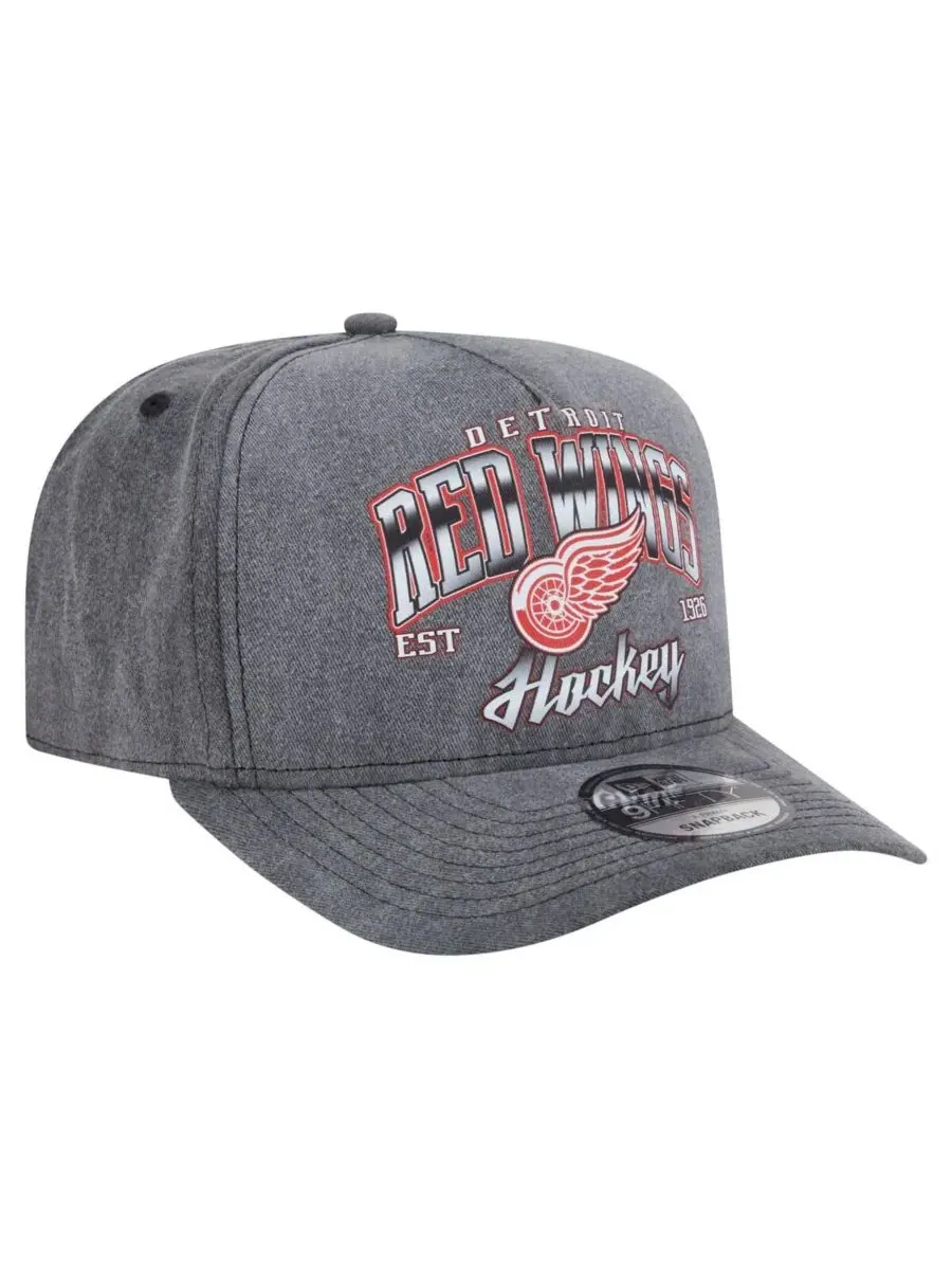 New Era Мужская бейсболка Detroit Red Wings Throwback Washed A-Frame Pre-Curved 9FIFTY Snapback — изображение 3 из 5