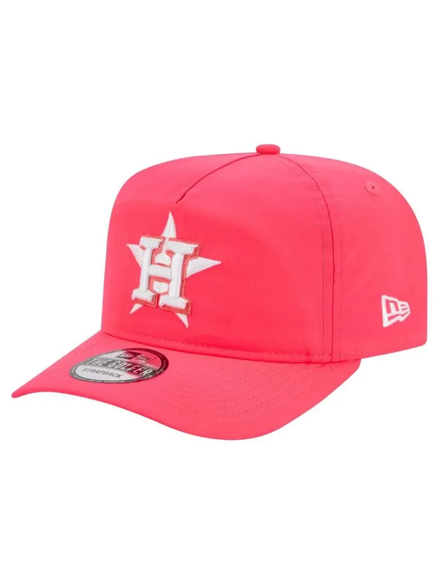 New Era Мужская розовая регулируемая кепка для гольфа с символикой команды Houston Astros — изображение 1 из 4, розовый