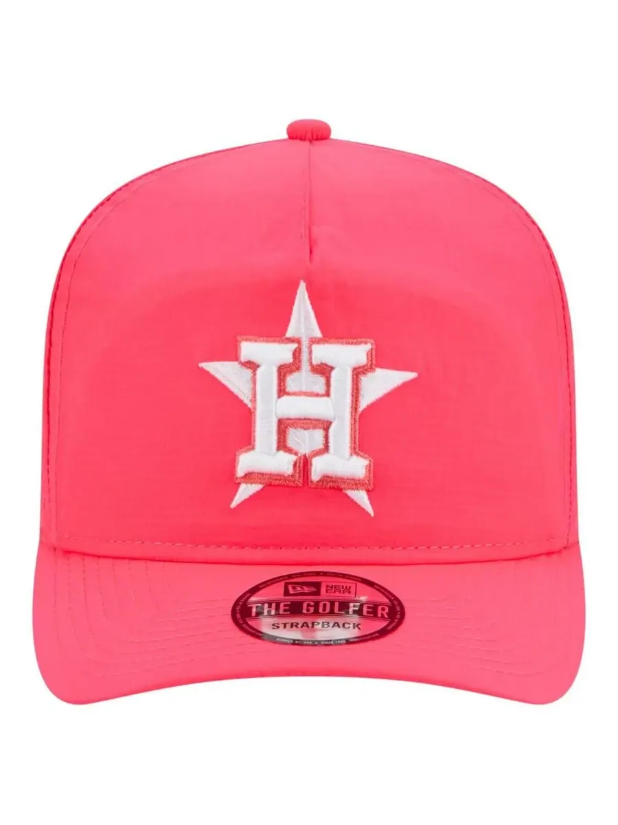 New Era Мужская розовая регулируемая кепка для гольфа с символикой команды Houston Astros — изображение 4 из 4, розовый