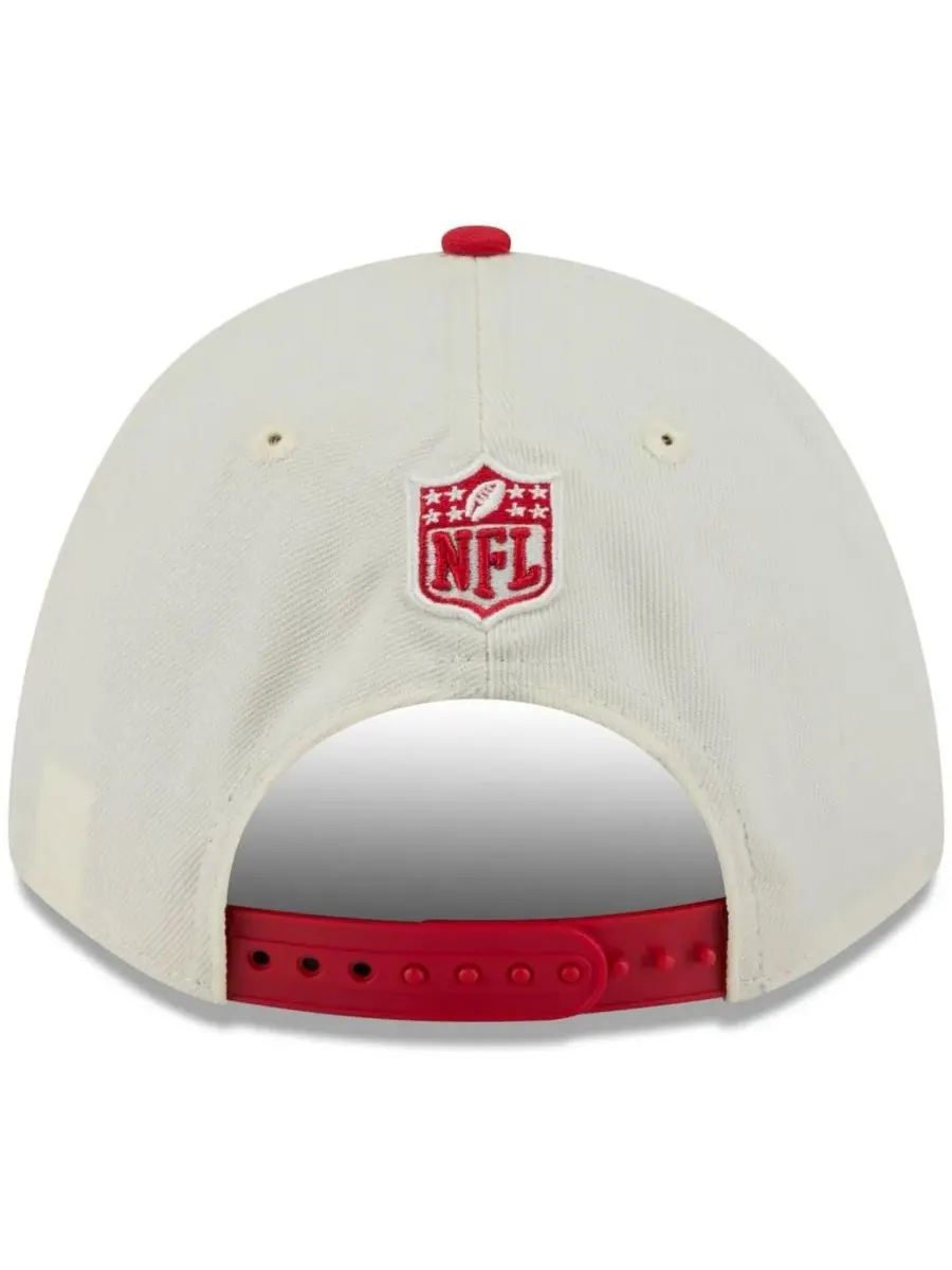 New Era Мужская кепка 9FORTY A-Frame M-Crown с регулируемой высотой, кремово-красного цвета, с — изображение 4 из 4