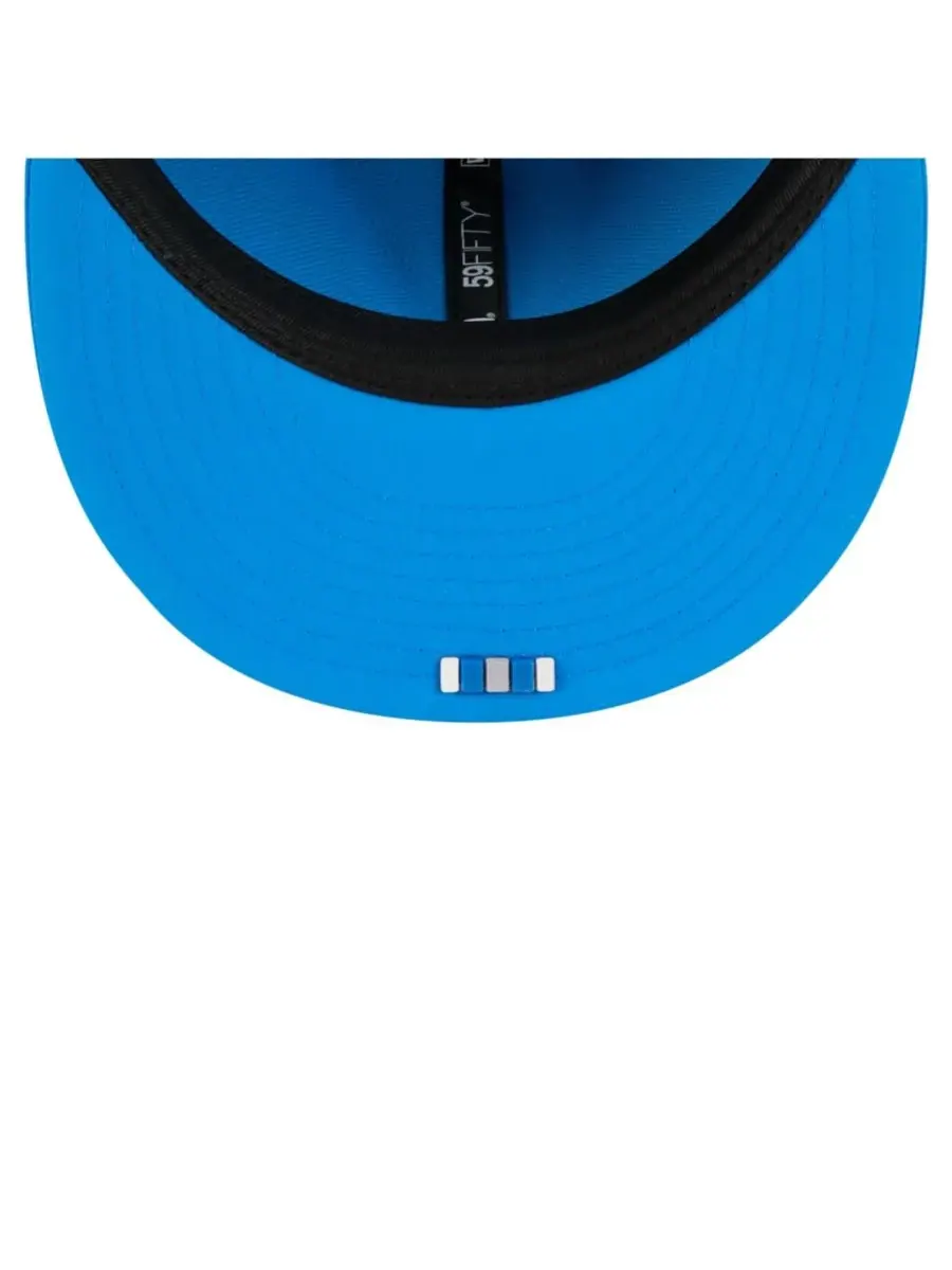 New Era Мужская синяя бейсболка Detroit Lions 2025 Sideline 59FIFTY Fitted Hat — изображение 3 из 5, синий