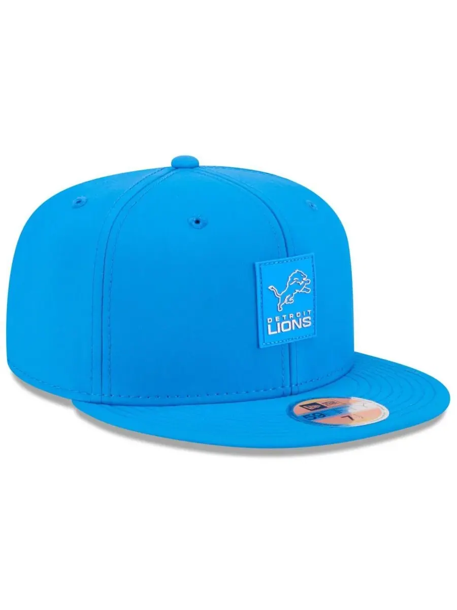 New Era Мужская синяя бейсболка Detroit Lions 2025 Sideline 59FIFTY Fitted Hat — изображение 4 из 5, синий
