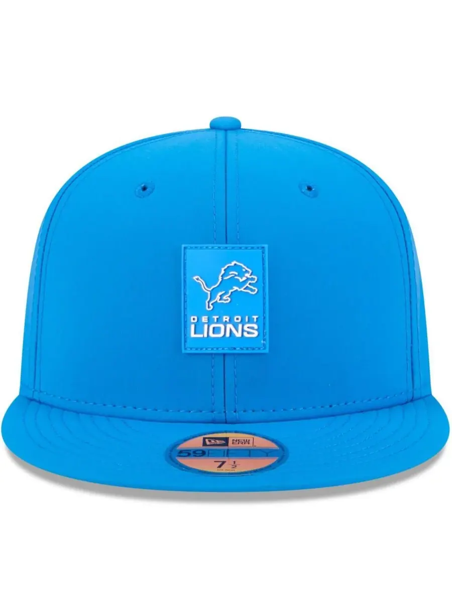 New Era Мужская синяя бейсболка Detroit Lions 2025 Sideline 59FIFTY Fitted Hat — изображение 5 из 5, синий