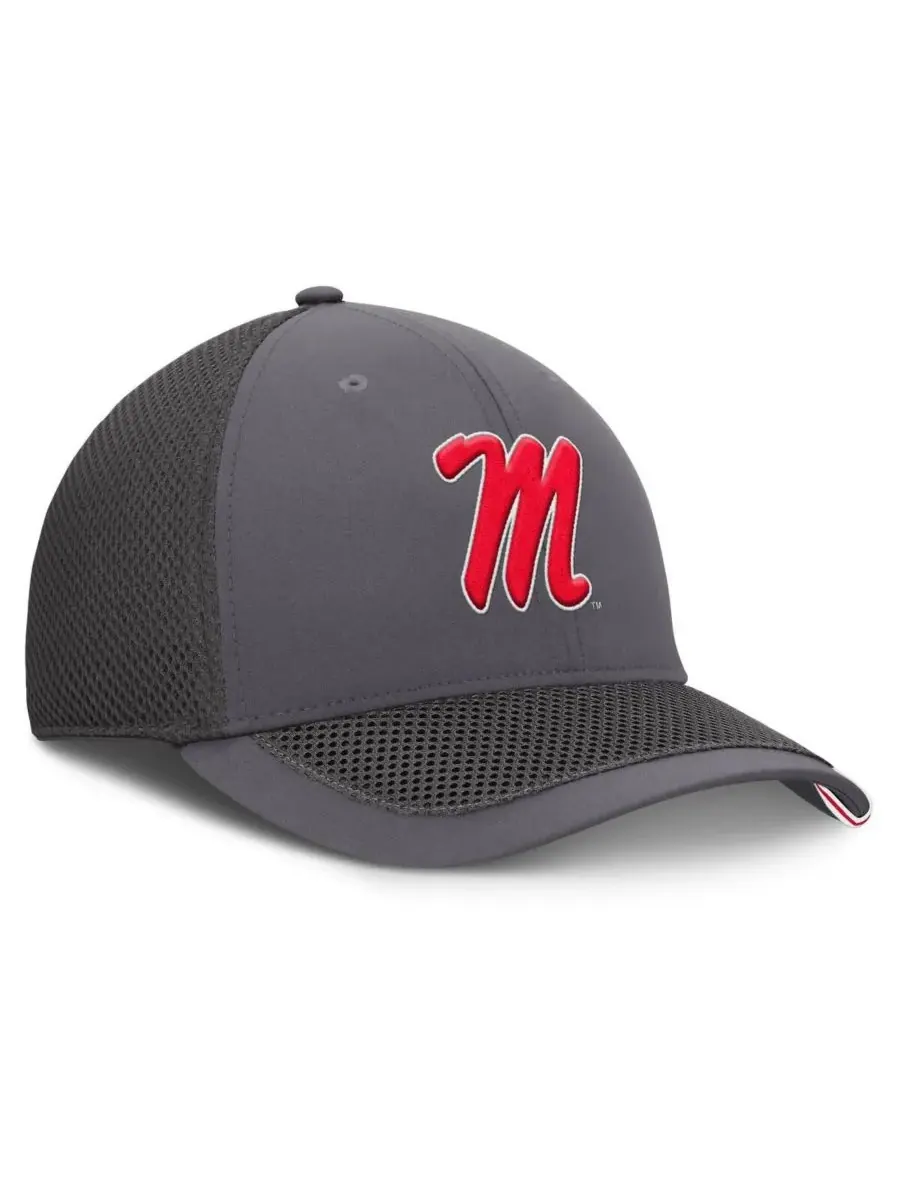 Fanatics Мужская серая кепка Ole Miss Rebels Clincher Flex — изображение 2 из 4, серый