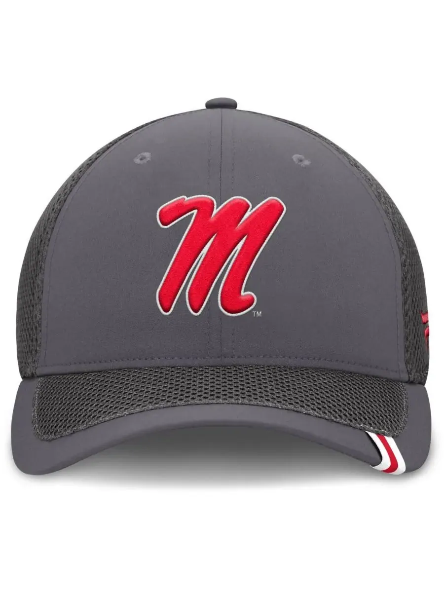 Fanatics Мужская серая кепка Ole Miss Rebels Clincher Flex — изображение 3 из 4, серый