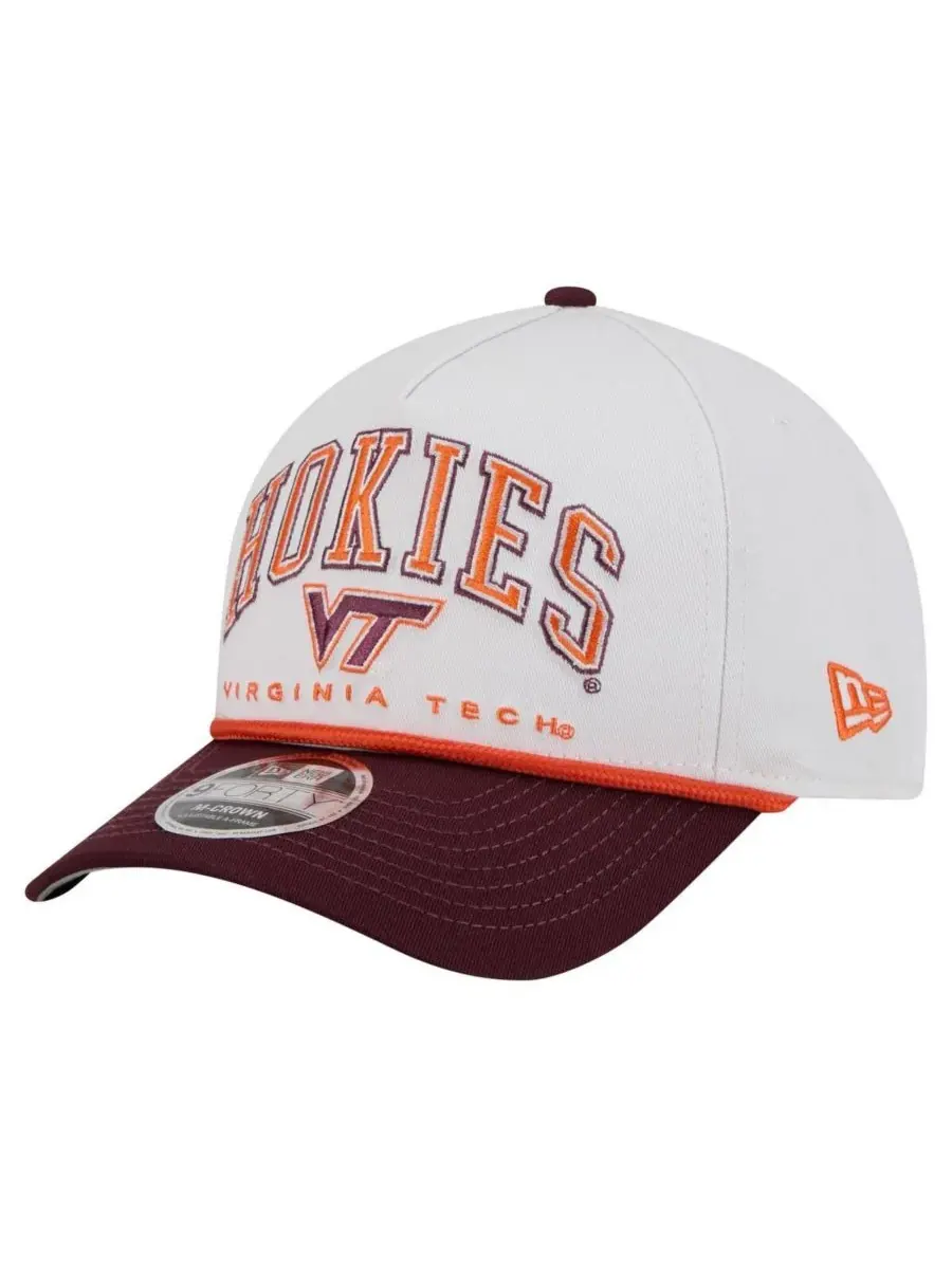 New Era Мужская бело-бордовая кепка Virginia Tech Hokies Arch Two-Tone Rope 9FORTY A-Frame M-Crown — изображение 1 из 5