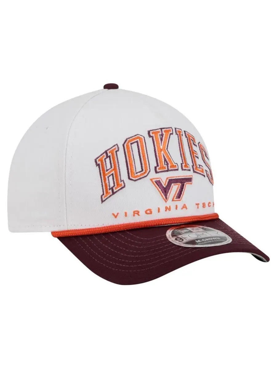 New Era Мужская бело-бордовая кепка Virginia Tech Hokies Arch Two-Tone Rope 9FORTY A-Frame M-Crown — изображение 3 из 5
