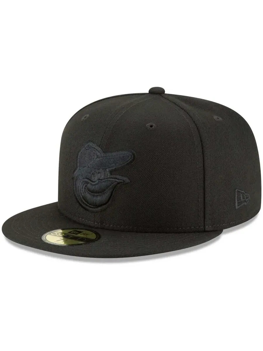 New Era Мужская черная бейсболка Baltimore Orioles Basic 59FIFTY с основным логотипом — изображение 1 из 4, черный