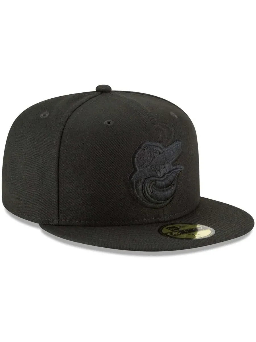 New Era Мужская черная бейсболка Baltimore Orioles Basic 59FIFTY с основным логотипом — изображение 3 из 4, черный