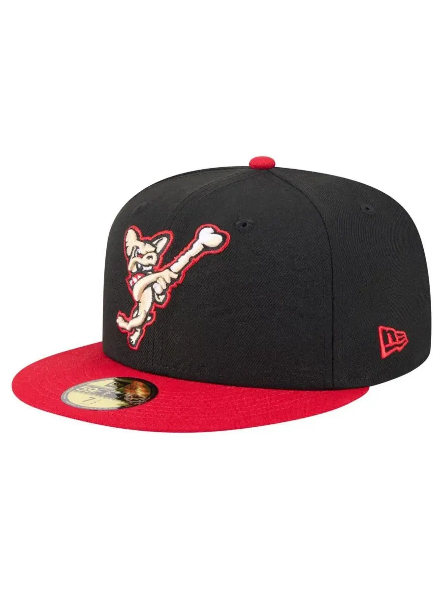 New Era Мужская кепка El Paso Chihuahuas Authentic Collection 59FIFTY — изображение 1 из 4, черный красный