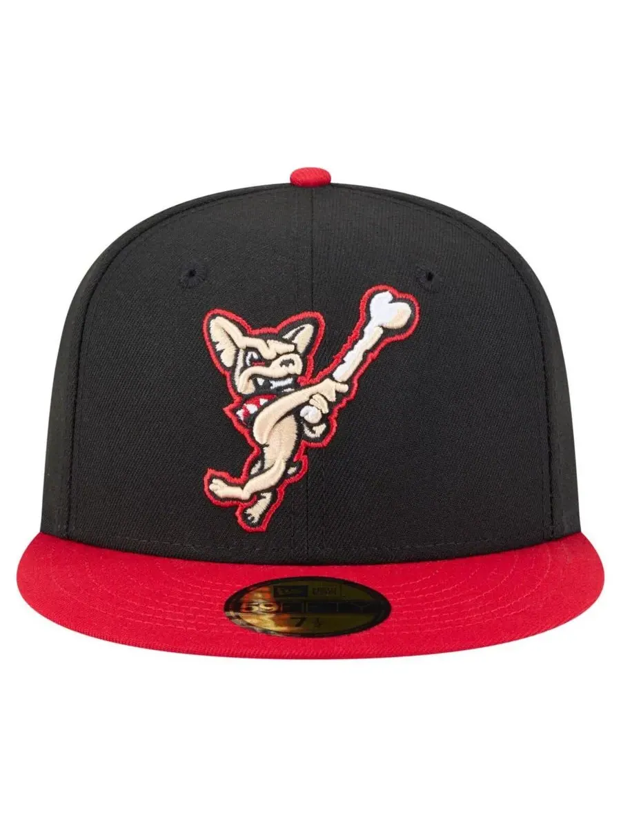 New Era Мужская кепка El Paso Chihuahuas Authentic Collection 59FIFTY — изображение 2 из 4, черный красный