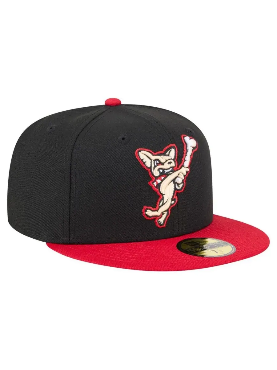 New Era Мужская кепка El Paso Chihuahuas Authentic Collection 59FIFTY — изображение 3 из 4, черный красный