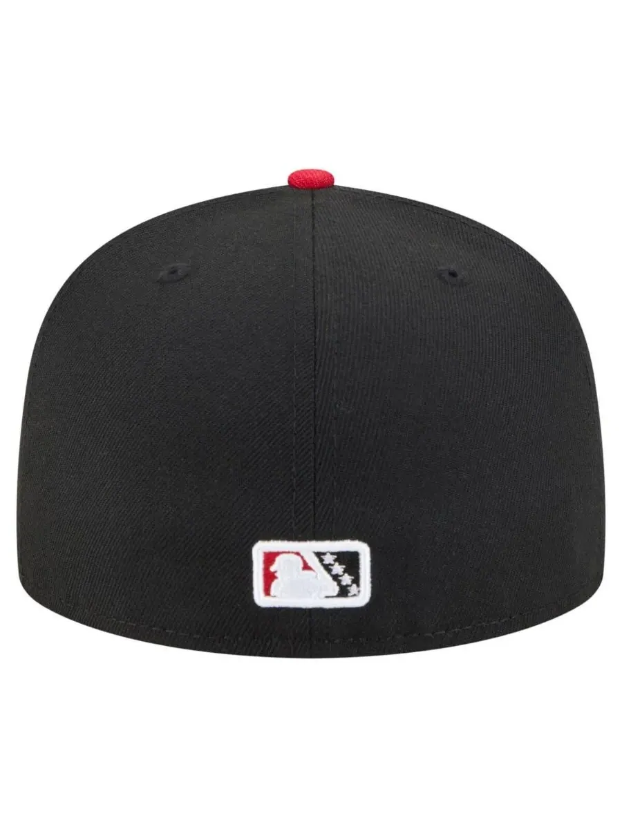 New Era Мужская кепка El Paso Chihuahuas Authentic Collection 59FIFTY — изображение 4 из 4, черный красный