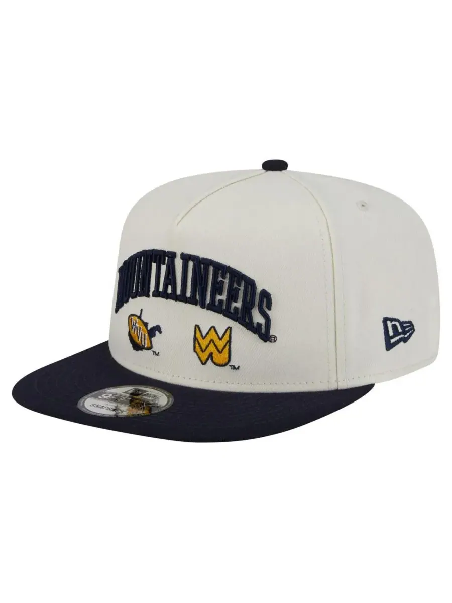 New Era Мужская белая бейсболка West Virginia Mountaineers Collegiate 9FIFTY A-Frame Snapback — изображение 1 из 5, белый