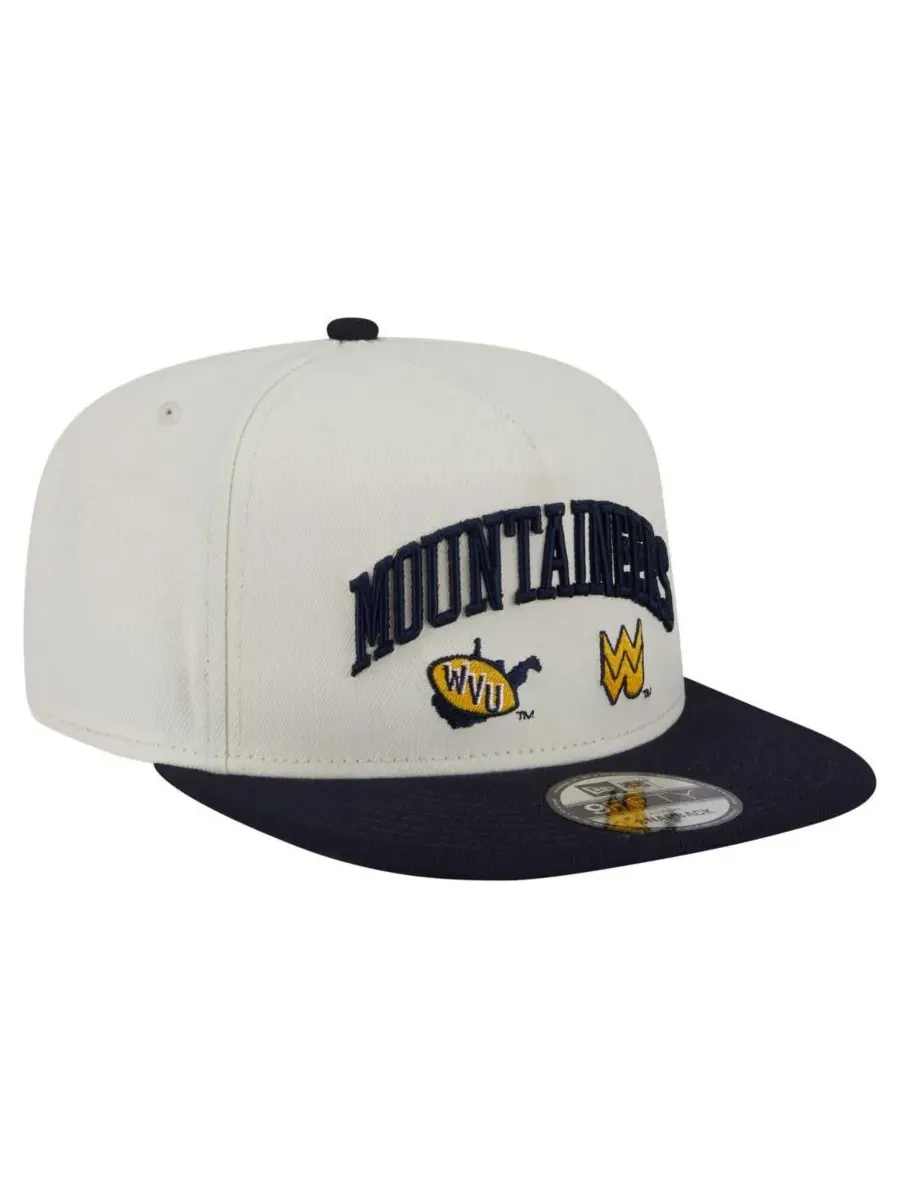 New Era Мужская белая бейсболка West Virginia Mountaineers Collegiate 9FIFTY A-Frame Snapback — изображение 3 из 5, белый