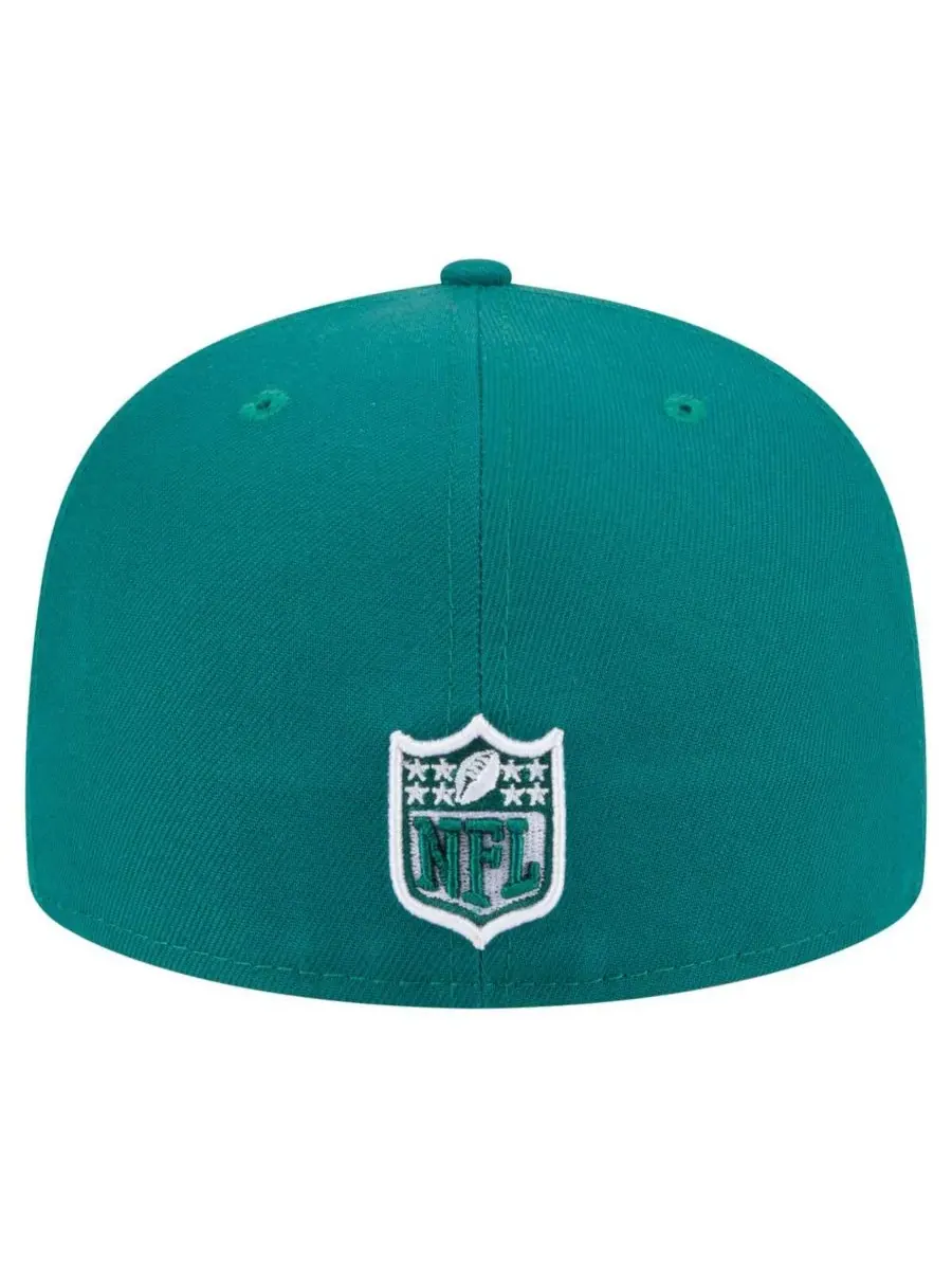 New Era Мужская зеленая кепка New York Jets Oversized 59FIFTY Fitted Hat — изображение 2 из 5, зеленый