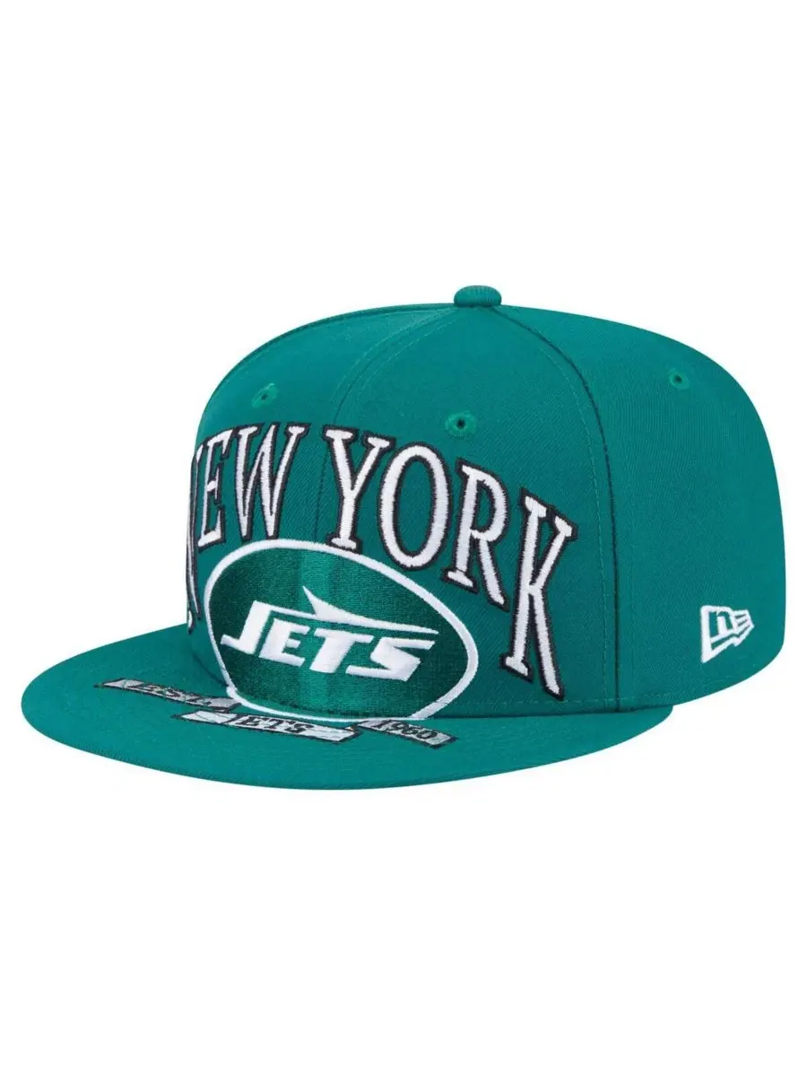 New Era Мужская зеленая кепка New York Jets Oversized 59FIFTY Fitted Hat — изображение 4 из 5, зеленый
