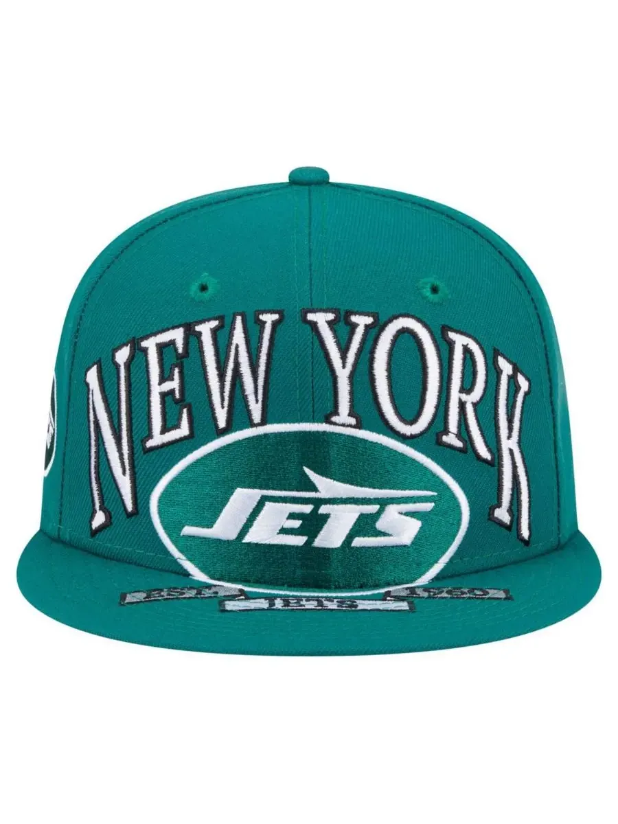 New Era Мужская зеленая кепка New York Jets Oversized 59FIFTY Fitted Hat — изображение 5 из 5, зеленый