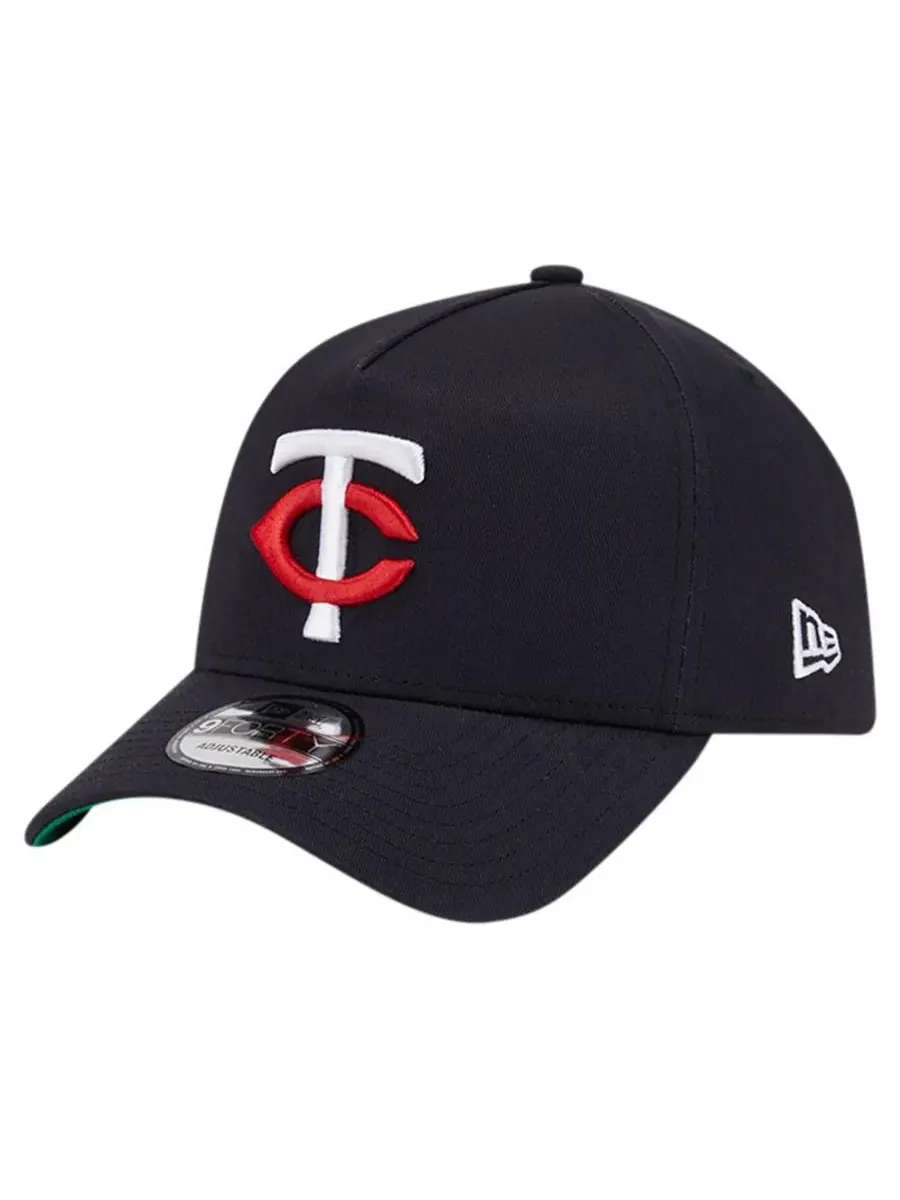 Мужская регулируемая кепка A-Frame 9Forty в темно-синих цветах команды Minnesota Twins New Era — изображение 1 из 4